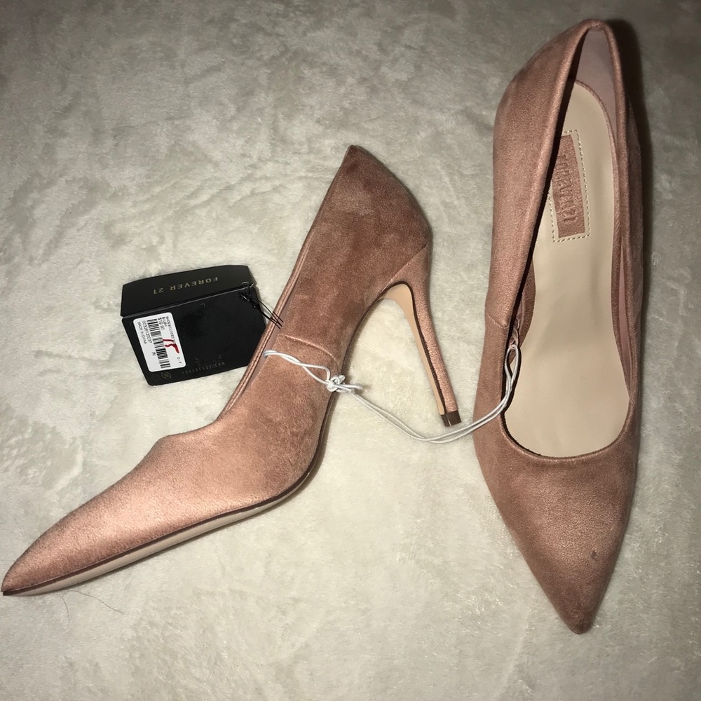 Pink closed toe stiletto heels